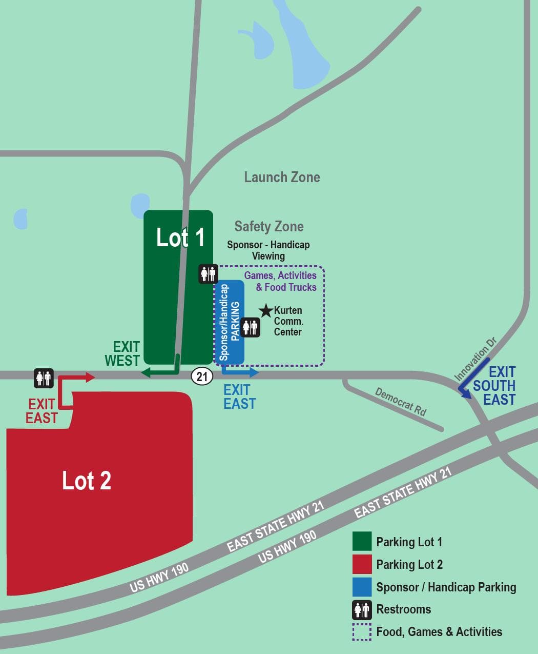 Kurten Fireworks parking map
